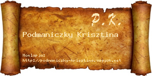 Podmaniczky Krisztina névjegykártya